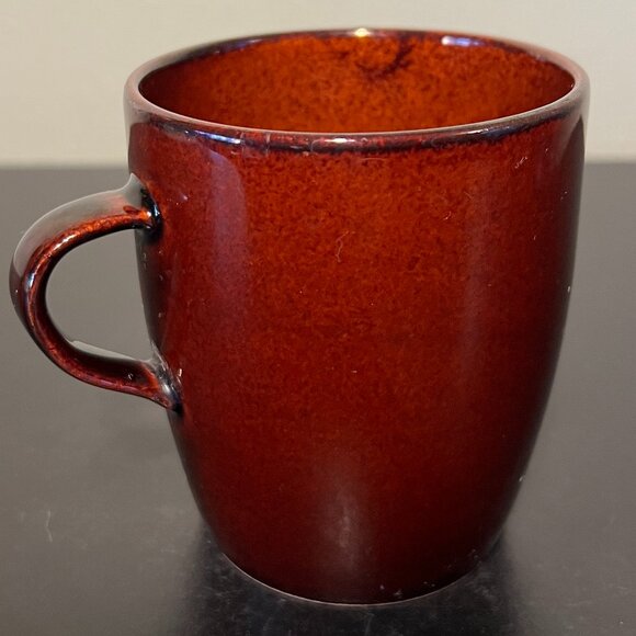 Crate & Barrel MAHOGANY Brown Luster Glazed Mug / Cup ~ Made in Japan - Picture 1 of 10